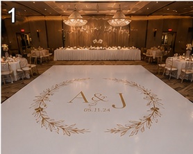 Custom vinyl wedding dance floor wrap design #1 by Houston Dance Floor Wraps