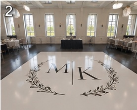 Custom vinyl wedding dance floor wrap design #2 by Houston Dance Floor Wraps