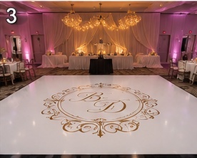 Custom vinyl wedding dance floor wrap design #3 by Houston Dance Floor Wraps
