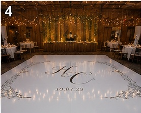 Custom vinyl wedding dance floor wrap design #4 by Houston Dance Floor Wraps