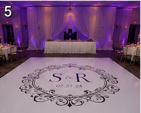 Custom vinyl wedding dance floor wrap design #5 by Houston Dance Floor Wraps