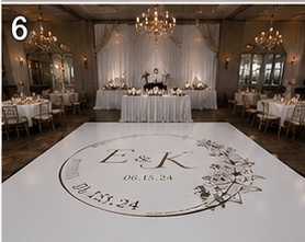 Custom vinyl wedding dance floor wrap design #6 by Houston Dance Floor Wraps