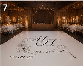 Custom vinyl wedding dance floor wrap design #7 by Houston Dance Floor Wraps