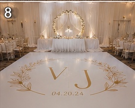 Custom vinyl wedding dance floor wrap design #8 by Houston Dance Floor Wraps