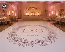Custom vinyl wedding dance floor wrap design #9 by Houston Dance Floor Wraps