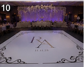 Custom vinyl wedding dance floor wrap design #10 by Houston Dance Floor Wraps
