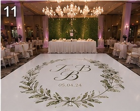 Custom vinyl wedding dance floor wrap design #11 by Houston Dance Floor Wraps