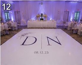 Custom vinyl wedding dance floor wrap design #12 by Houston Dance Floor Wraps