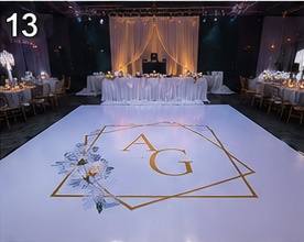 Custom vinyl wedding dance floor wrap design #13 by Houston Dance Floor Wraps