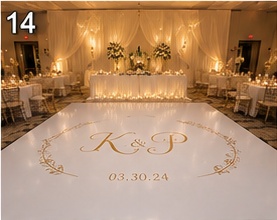 Custom vinyl wedding dance floor wrap design #14 by Houston Dance Floor Wraps