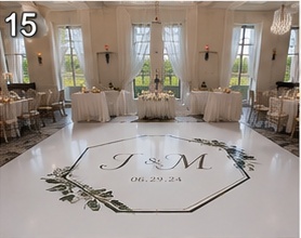 Custom vinyl wedding dance floor wrap design #15 by Houston Dance Floor Wraps