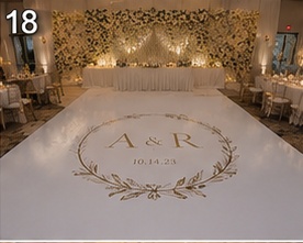 Custom vinyl wedding dance floor wrap design #18 by Houston Dance Floor Wraps