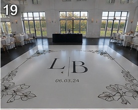 Custom vinyl wedding dance floor wrap design #19 by Houston Dance Floor Wraps