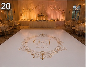 Custom vinyl wedding dance floor wrap design #20 by Houston Dance Floor Wraps