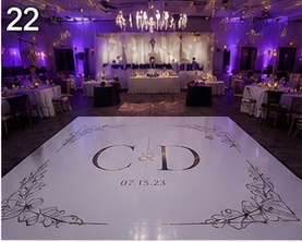 Custom vinyl wedding dance floor wrap design #22 by Houston Dance Floor Wraps
