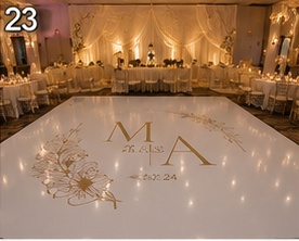 Custom vinyl wedding dance floor wrap design #23 by Houston Dance Floor Wraps