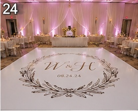 Custom vinyl wedding dance floor wrap design #24 by Houston Dance Floor Wraps